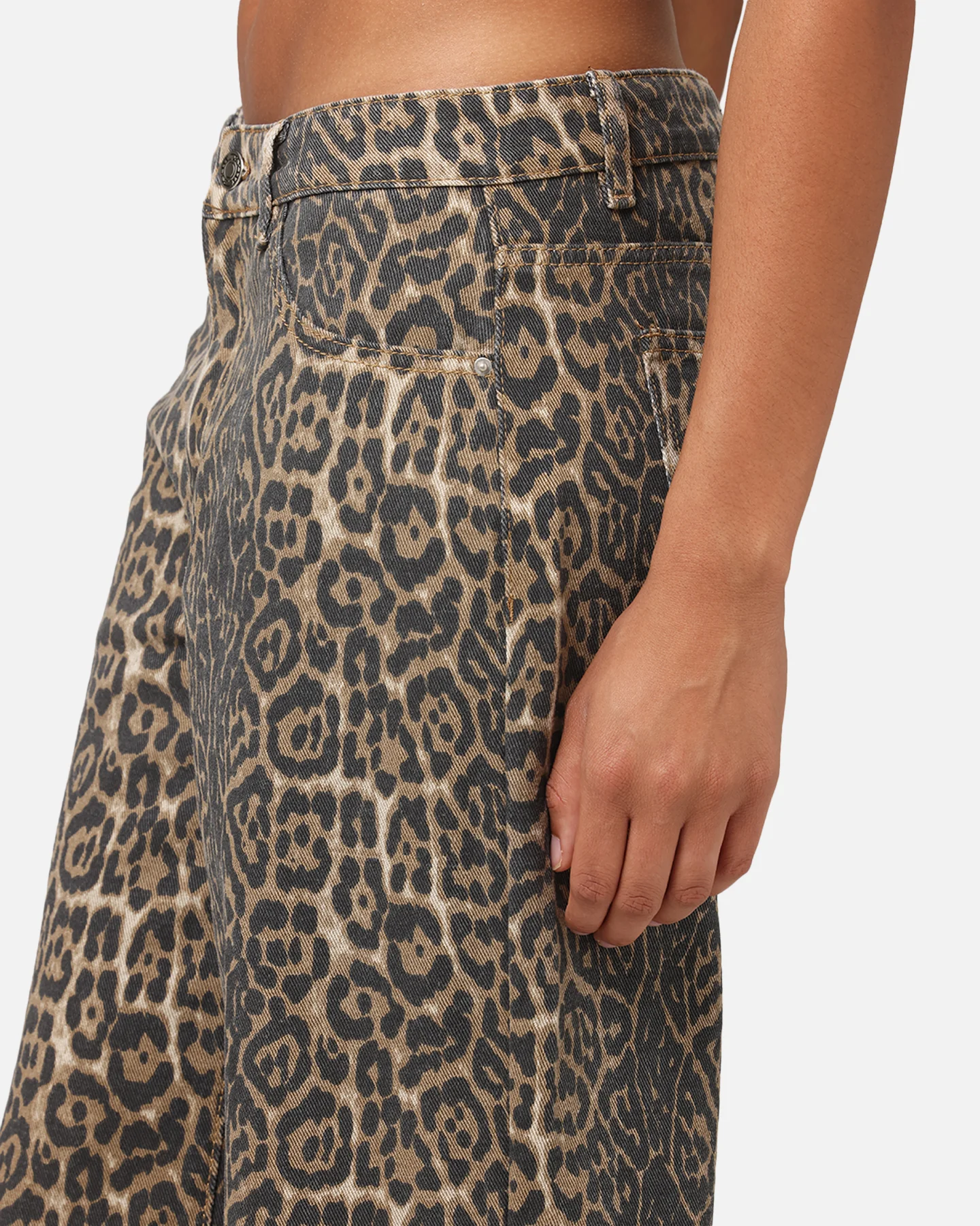 XXIII Women's Leopard Wide Leg Jeans Leopard - Image 3