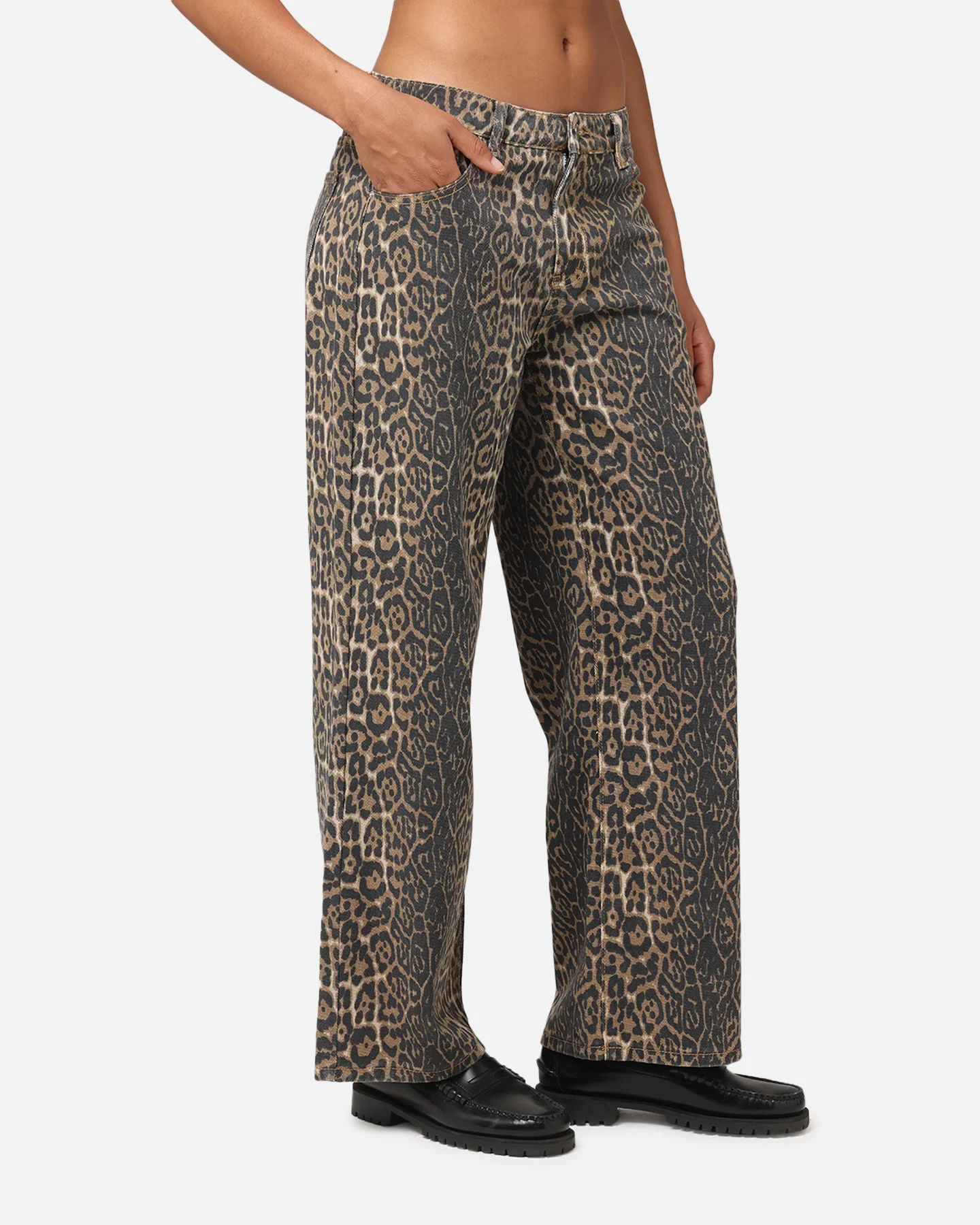 XXIII Women's Leopard Wide Leg Jeans Leopard - Image 5