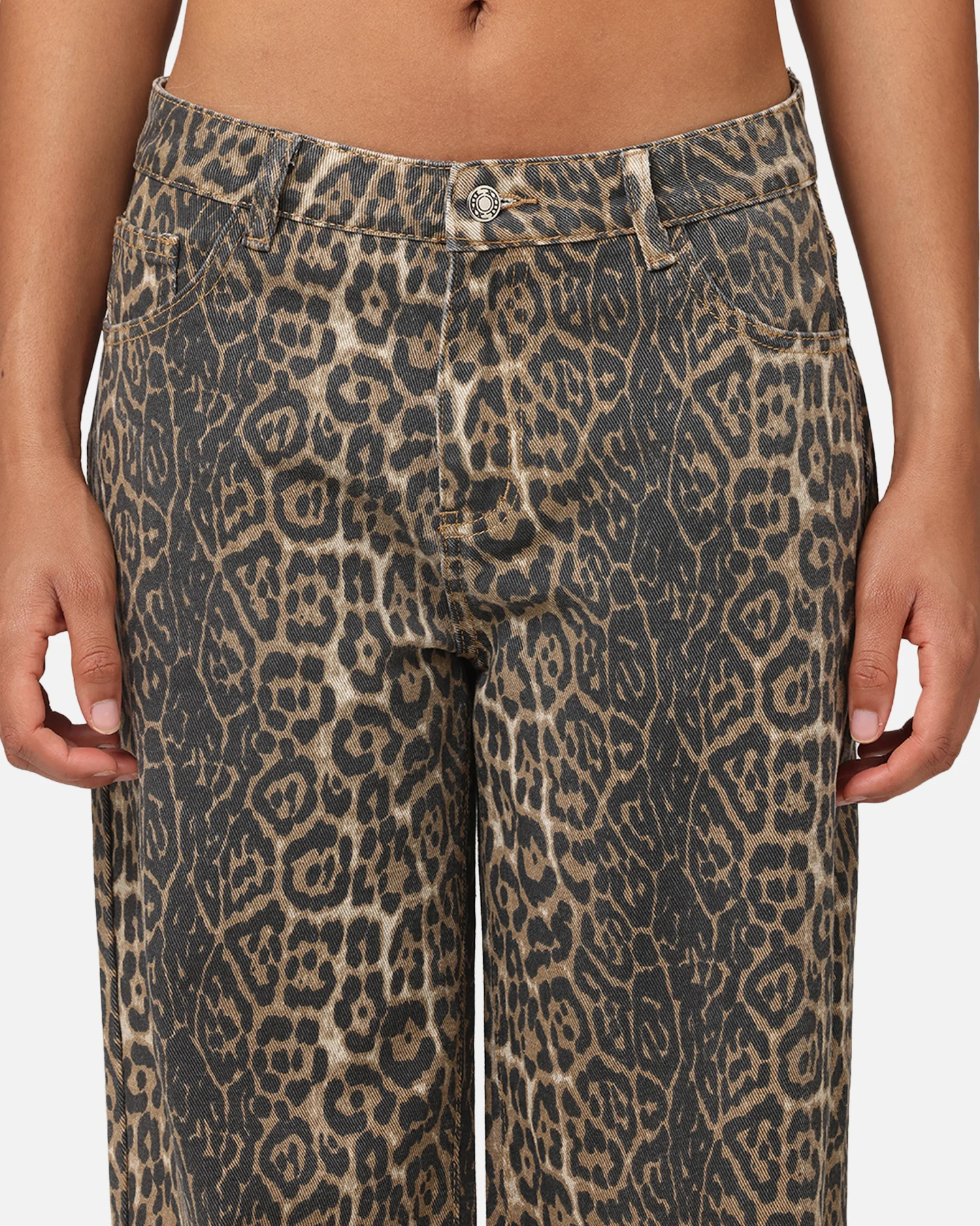 XXIII Women's Leopard Wide Leg Jeans Leopard - Image 7
