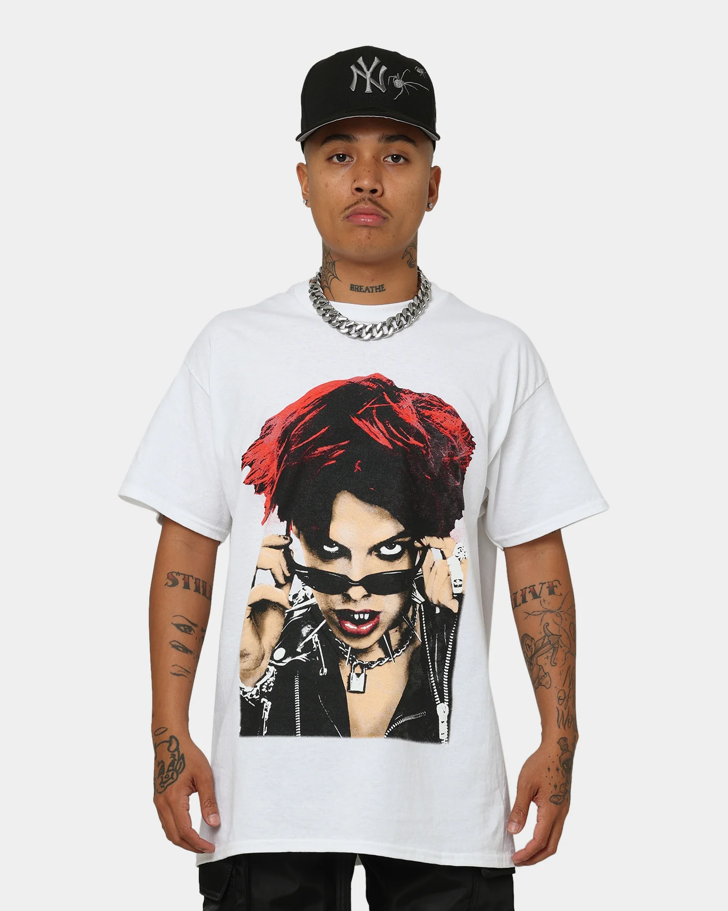 YUNGBLUD Life On Mars Tour Vintage T-Shirt White - Image 4