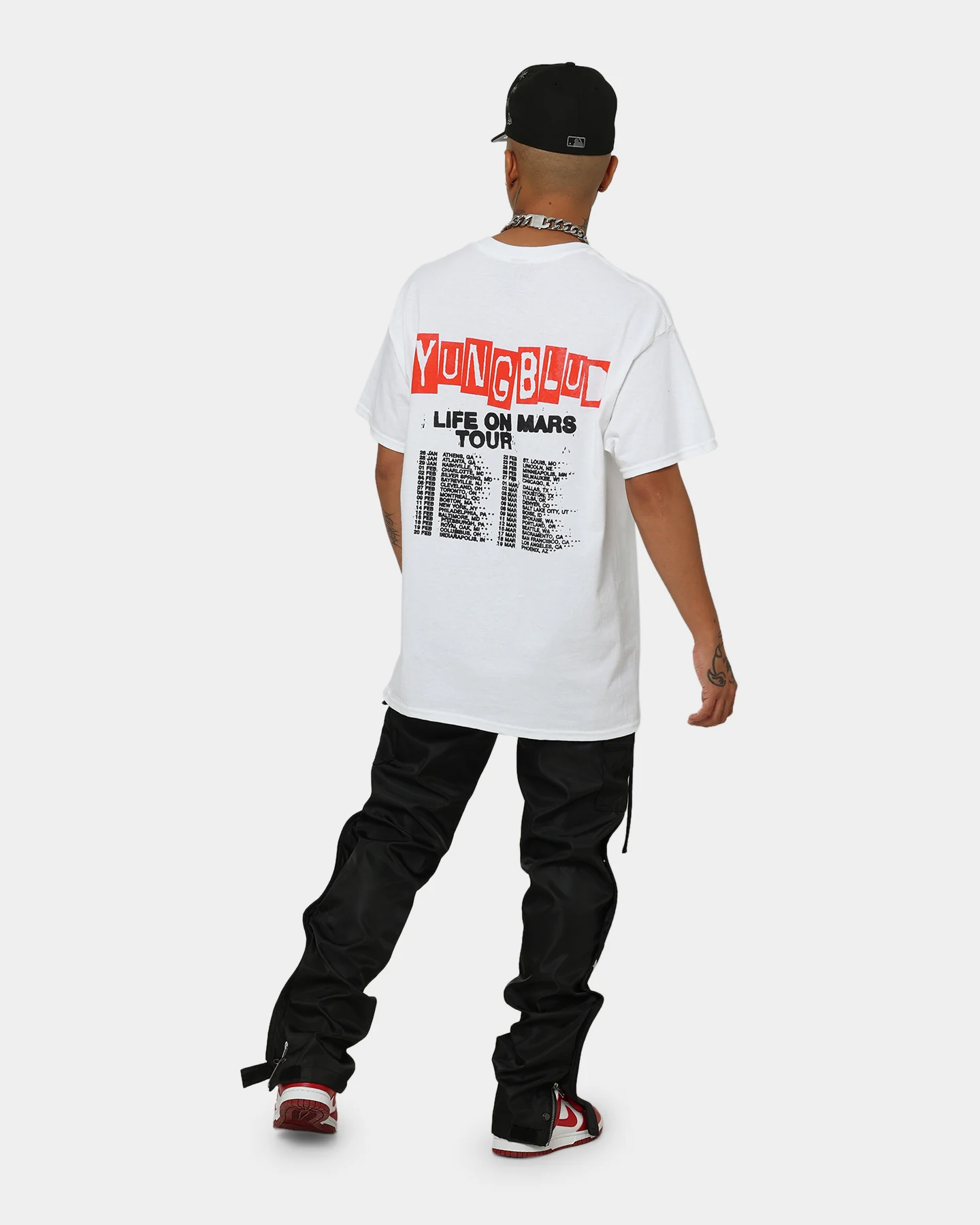 YUNGBLUD Life On Mars Tour Vintage T-Shirt White - Image 6